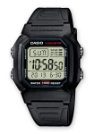 CASIO Standardne digitaalkell W-800H-1A Meeste Must pol&uuml;uretaanrihm, &uuml;mmargune korpus, 30m veekindel beige