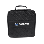Nahast Autolaadija Kaabli Hoiukarp Uue Energia Laadija Kaasaskantav Kott Volvo Rdesign V60 V40 S80L XC90 S60 S40 C30 XC60 V50 jaoks black