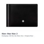 MONTBLANC Meisterstuck Kaheklapiga Nahast Rahakott Meeste Must 5525 One Size 2 black