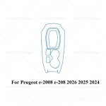 Peugeot e-2008 e-208 2026 2025 2024 jaoks PPF Kaitsekile l&auml;bipaistev TPU LCD Navigatsiooni k&auml;igukangi paneeli keskkonsooli tarvikud Right-hand drive white