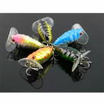Hengjia kalastuslant 4,4 g/4 cm Cicada Bait plastist putukapeibutis 5 tk/partii Topwater Wobbler lant