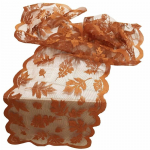 Maple Leaf Lace Table Runner, mis sobib ideaalselt s&uuml;giseste &otilde;htus&ouml;&ouml;kide restorani sisekujunduseks