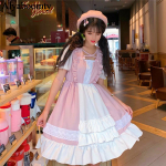 Jaapani suvised naiste Lolita stiilis &otilde;&otilde;nsad armsad kleidid, volangidega armsad Kawaii v&ouml;&ouml;ripitskleidid One Size