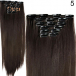 Diamo Temperature Fiber Clip Juuksepikendustega sirge kuumakindel parukas 6#