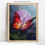 Teemantmaali loom 5D DIY liblikas t&auml;is&uuml;mmargune teemantmosaiikristpiste 20X30CM