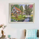 5D teemantmaal T&auml;is&uuml;mmargune mosaiik ristpistes teemanttikandid Maaliline ilus elu 20X30CM