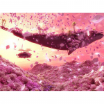 Seinakleebis K&auml;sitsi valmistatud lendava vaala tikandid 5D DIY pildid Ristpistes Kingitus Hotelli kodukaunistus 20X30CM