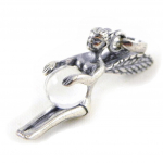 Les Tr&eacute;sors De Lily [C5760] - Pendentif Argent 'F&eacute;e Clochette' Cristal de Roche valge