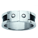 Bague Acier 'Tony' Acier Carbone - 7 mm 58 must
