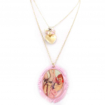 Les Tr&eacute;sors De Lily [J8503] - Collier Cr&eacute;ateur 'Kitch Plaisir' rose dor&eacute; Heleroosa