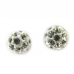 Les Tr&eacute;sors De Lily [L9742] - Boucles Argent 'Sissi' blanc (cristal) valge