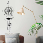 Les Tr&eacute;sors De Lily [Q6539] - kleebiste leht  Orientatsioonikompass  - 50x70 cm must