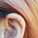 17KM 5tk/komplekt Minimalistlik topeltm&auml;hisega leht Star Cross Ear Cuff Dainty Charm ilma augustamiseta k&otilde;rvaklambriga ehted 5Pcs/set kuld