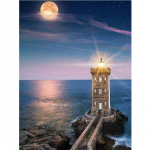 Maastikud Mere&auml;&auml;rne villa teemantmaal Lighthouse Ristpistes Mosaiikmustrid Kodukaunistus 20X30CM
