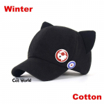 Anime EVA Shikinami Asuka Rangure Cat Ear Polar fliisist m&uuml;ts Peak Cap Pesapallim&uuml;ts winter
