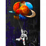 5D isetegemise teemantmaaling avakosmose teemanttikandite m&uuml;&uuml;k astronautide kividest mosaiikristpistega k&auml;sitsi valmistatud kingitus Full Round 20X30CM punane