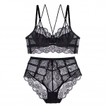 Varsbaby Floral Lace Aluspesu Voodrita Beauty Back rinnahoidjakomplektid 32B must