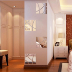 14 tk 3D peegel-ristk&uuml;lik vin&uuml;&uuml;l eemaldatav seinakleebis kleebis Home Decor Art SL h&otilde;be