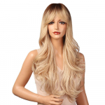 Bybrana Long Ombre blond laineline parukas Cosplay Party igap&auml;evane s&uuml;nteetiline parukas naistele k&otilde;rge tihedusega temperatuuri kiud