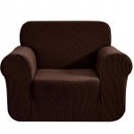 Paks elastne diivani kate elutoa jaoks Stretch Polar fliisist tugitooli kate 1/2/3/4 istekoha L-kujuline nurgadiivani katted 1 Seater tumepruun v&auml;rv
