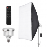 Stuudiofotograafia valgustuskomplekt Softboxi valgustuskomplekt 50x70 cm Softboxiga + 45 W 3200K-5600K kahev&auml;rviline US Plug