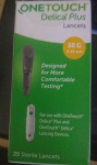 OneTouch Delica Plus (30G,0,32MM) 25 steriilset lansetti | TASUTA TRANSPORT