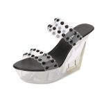 1101 seeria 10 cm konts 4 cm platvorm Rhinestone Woman &ouml;&ouml;klubi kontsad Mood Crystal Catwalk tantsujalatsid LFD 34 must