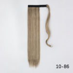 MISS WIG 55cm s&uuml;nteetiline pikk sirge kikilips, hobusesaba klamber, juuksepikendused Ombre pruunid ponisaba juukseotsad naistele 55CM