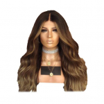 Talos naiste pikk laineline parukas, tsentraalne lahkumisstiil, gradient, lokkis roosi juustega v&otilde;rkjuukse