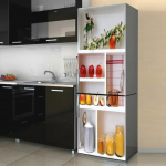 Geomeetrilise mustriga seinak&uuml;lmiku kleebised s&ouml;&ouml;gitoa jaoks kodukaunistamiseks tellised tassikapp Toit Vin&uuml;&uuml;l Art Seinakleebised K&uuml;lmik 60x180cm(1 pcs)