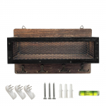 V&otilde;tmehoidja Postikorraldaja Seinakinnitus v&otilde;ti ja postihoidja v&otilde;tmehoidja 4 topeltv&otilde;tmekonksu Rustikaalne seinakaunistus sissep&auml;&auml;su esiku k&ouml;&ouml;gis elamiseks pruun