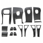 14 tk Tesla Model 3 2017-20 autoakna juhtpaneeli nuppude dekoratiivkleebis Ukse l&uuml;liti trimmiraami katte auto salongi kleebis