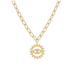 Les Tr&eacute;sors De Lily [R4439] - Disainterasest kaelakee  Cl&eacute;opatra  valgest kullast - 22 mm (silma) valge