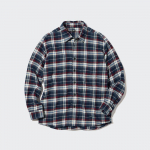 UNIQLO Flannel Check Shirt Long Sleeve Regular Color K Bluebonnet/M