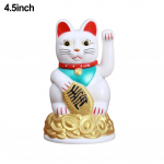 Lucky Waving Cat Lucky Cat plastist kutsuv Maneki Neko 4.5inch white