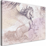 L&otilde;uendiprint Tiivuline Pegasus abstraktne 60x40 roosa