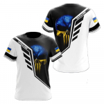 Ukraina Meeste T-s&auml;rgid Ukraina lipuga s&auml;rk 3D-tr&uuml;kiga O-kaelusega Suured l&uuml;hikesed varrukad Jersey Mood Meester&otilde;ivad T&auml;navar&otilde;ivad M