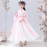 T&uuml;druk Hanfu iidne kost&uuml;&uuml;m lapsed Hiina stiilis v&auml;ikese t&uuml;druku kleit Tang kleit printsessi seelik rahvariided lapsed S