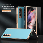 Samsung Galaxy Z Fold 3 5g &uuml;mbrisele Riistvara j&auml;&auml;tunud kest, matt integreeritud 360 t&auml;ieliku kaitsega k&otilde;va kate Z Fold3 5g &uuml;mbrisele For Galaxy Z Fold 3 sinine