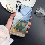 Coque Capa &uuml;mbris Samsung Galaxy A52 A70 A71 A73 A53 A13 5g A03 A72 A22 A21s A03 Core A42 karastatud klaasist anime maastike kate For Samsung A23 5G