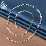 925 Sterling h&otilde;be 16/18/20/22/24/26/28/30 tolli 4mm k&uuml;lgsuunas kaelakee ehted 40cm