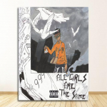 Juice Wrld Death Race for Love Kuum album R&auml;pp Hip Hop Muusika Staar Kunst L&otilde;uend Maalimine Plakat Sein Kodukaunistus Quadro Cuadros Ilma raamita 30*40cm