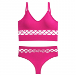 CINOON naiste seksikad Push Up rinnahoidja komplektid &otilde;&otilde;nsad k&otilde;rge elastsusega spordirihma vest aluspesu komplekt Naiste &otilde;huke Gather Bralette naistepesu M fuksia