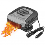 Autosoojendi 2-&uuml;hes 12V 150W auto tuuleklaasi ventilaator koos kiire soojendusega sulatusega auto keraamilise soojendi ventilaatori jaoks automaatses pistikupesasoojendis 15.24x12.7x7.62cm must