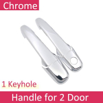 Black Carbon Fiber handle Or Chrome Side Door Cover Trim Set for Mazda 5 Premacy 2004~2018 Car Accessories 2005 2006 2007 1 Keyhole 2 Door8PL