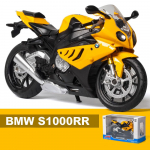 1:12 Scale S1000RR mootorratta m&auml;nguasja mudel sulamist survevalu maastikul mootors&otilde;idukid, simulatsiooniamortisaatorid, laste m&auml;nguasi mootorratas 17x10x4cm kollane