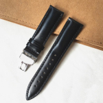 MERJUST K&auml;sitsi valmistatud 22MM Cordovan Horween Ehtne Nahk Punane Must Roheline Kella Rihm K&auml;epael Piloodi Kella Rihma V&ouml;&ouml; 22mm must