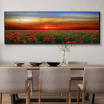 P&auml;ikeseloojangu punased lilled ja linnud suured 5d isetehtud teemantmaalid t&auml;is &uuml;mmargune puur teemanttikandid pildi mosaiikkomplekt 20x60CM