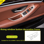 Suitable for BMW 10-16 5 Series F10 F11 interior modification car window lift switch decorative frame auto A  4pcs