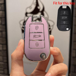 UUS TPU autov&otilde;tme katte korpuse kotikest Citroen C4 C4L CACTUS C3 C6 C8 jaoks Peugeot 2008 3008 4008 307 208 308 408 508 tarvikud Key Case valge